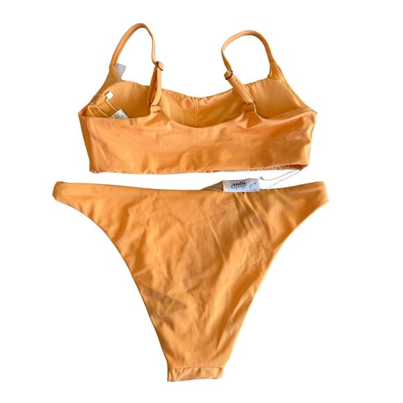 Andie Swim the Maui Top and the Cheeky Bottom Bikini Set Papaya S/M NWT - Picture 6 of 8